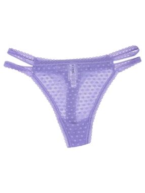 Victoria's Secret Pink Plus Size Thong XXL Women Sheer Panty New purple lace VS